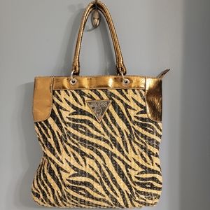 Zebra Print Guess Large Handbag